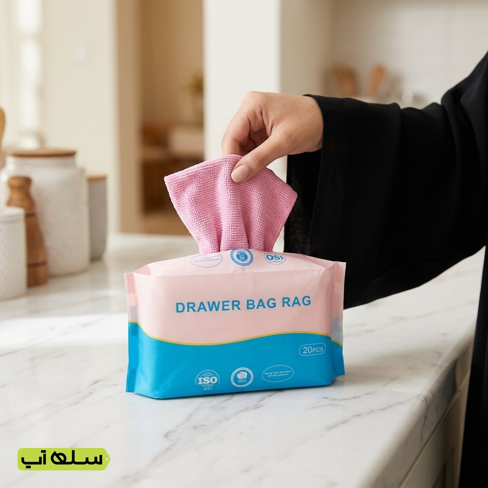 علبة فوط مايكروفايبر قابلة للسحب للمطبخ