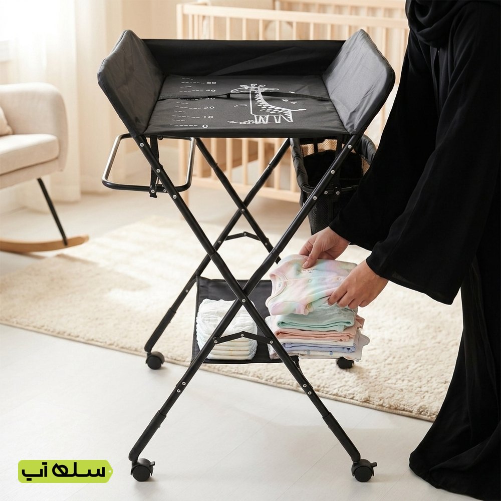 طاولة عناية بالأطفال قابلة للطي للمنزل